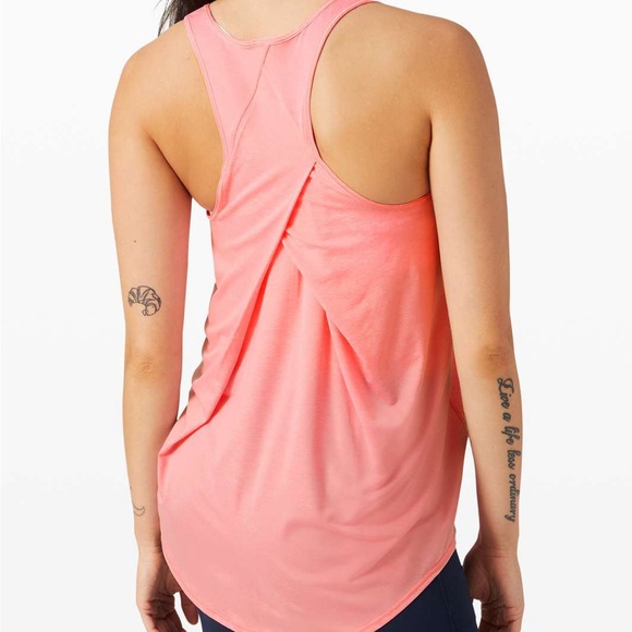 Lululemon Essential Tank Top Pleated Azalea Pink - Picture 2 of 6
